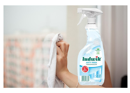 Ludwik Anty Para Płyn do Mycia Szyb Luster Blatu Bez Smug i Zacieków 600 ml