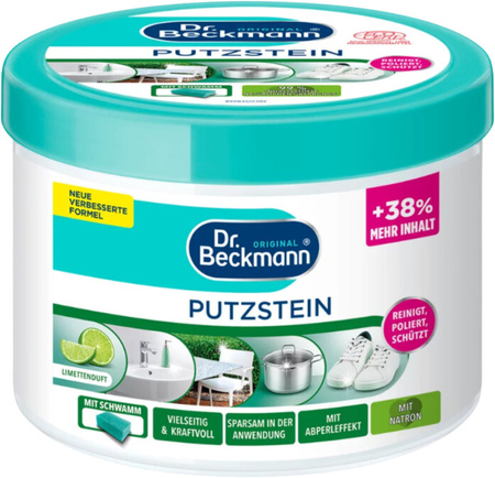 DR. BECKMANN UNIWERSALNA PASTA DO CZYSZCZENIA ODPLAMIACZ Z GĄBKĄ 550g