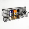 Półka ścienna na przyprawy metalowa czarna loft 39,5x6,5x14cm