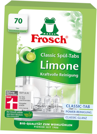 FROSCH Classic Limonkowe Tabletki do Zmywarki Skuteczne i Ekologiczne x70