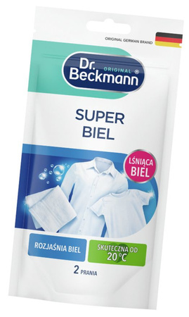 Dr. Beckmann Super Biel Wybielacz Rozjaśniacz do Prania Tkanin 80g 2 prania