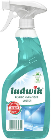 LUDWIK Płyn do Mycia Szyb i Luster Fresh 600ml Biodegradowalny bez Smug