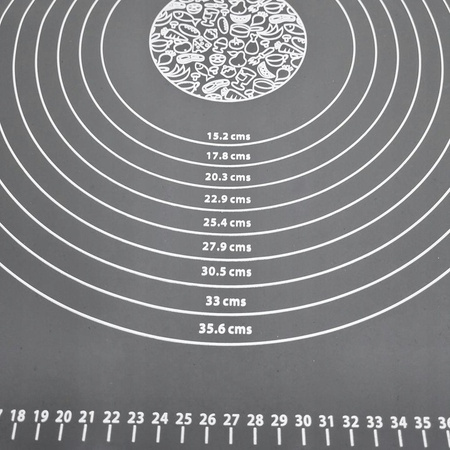 Stolnica silikonowa do wyrabiania wałkowania ciasta mata do pieczenia 50x40 cm szara