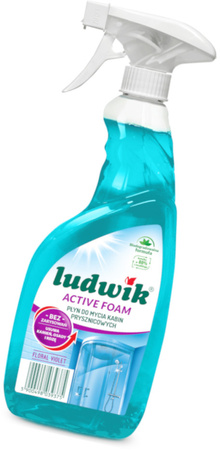 LUDWIK Active Foam Płyn do Mycia Kabin Prysznicowych Floral Violet BIO 600ml x3