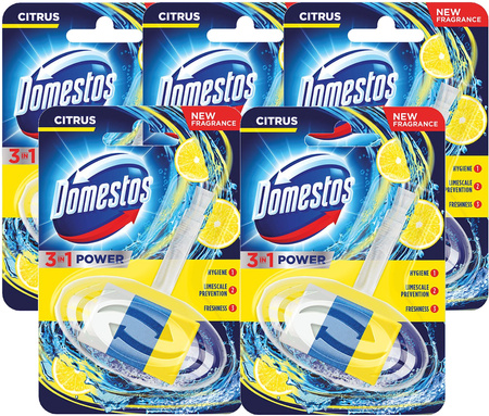 DOMESTOS POWER 3w1 Kostka WC Wymienny Wkład Citrus x5