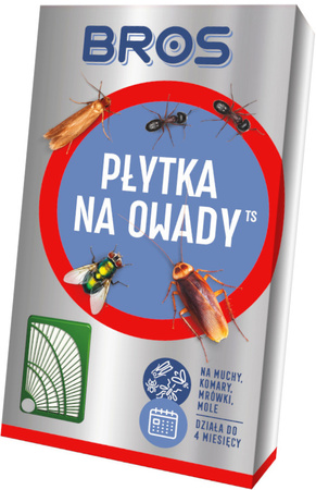 BROS Płytka Pułapka na Owady Latające i Biegające Odstraszacz Insektów do 4 mcy x5