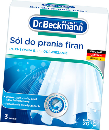 Dr. Beckmann Sól do Prania Firan Intensywna Biel i Odświeżanie 3 x 40g