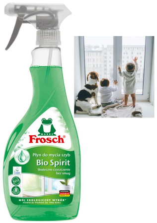 Frosch Ekologiczny Płyn do Mycia Szyb Bio Spirit Ecolabel Bez Smug 500ml x2