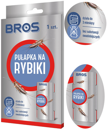 BROS Lep Pułapka na Rybiki Cukrowe Srebrzyki bez Chemii Wabiąca 3 Miesiące