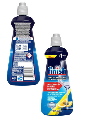 Finish Płyn Nabłyszczający do Naczyń Nabłyszczacz do Zmywarki LEMON 400ml