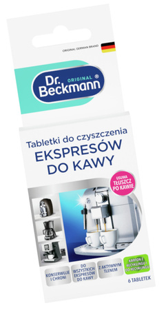 Dr. Beckmann Czyścik Tabletki do Czyszczenia Ekspresów do Kawy 6 x 1,6g