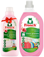 Frosch Żel do Prania Płyn Koncentrat 1,5L Płyn do Płukania Tkanin 750ml EKO Owoc Granatu
