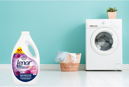 Płyn do Prania Ubrań Tkanin Lenor Kolor 50 prań 2,5L Kwiatowy Pachnący DE