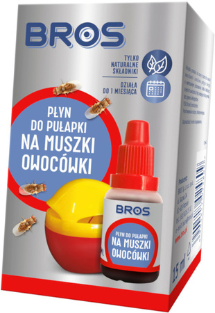 BROS Płyn Uzupełniający do Pułapki na Muszki Owocówki z Naturalny 15ml