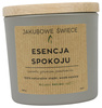 JAKUBOWE ŚWIECE Esencja Spokoju Zapachowa Świeca Sojowa z Naturalnymi Olejkami 180g Ręcznie Robiona z Pokrywką