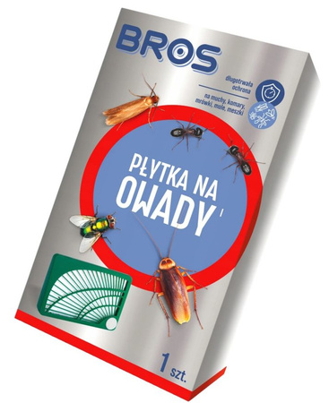 BROS Płytka Pułapka na Owady Latające i Biegające Odstraszacz Insektów x 5