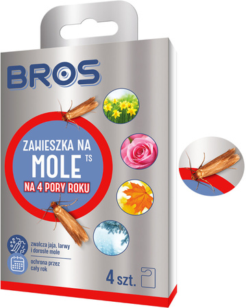 BROS - Zawieszki na Mole 4 Pory Roku: Skuteczna Ochrona Odzieży 4 sztuki