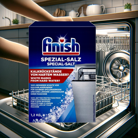 FINISH Sól Gruboziarnista Spezial-Salz do Zmywarki Wydajna Niemiecka 2,4Kg