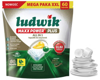 Ludwik MAXX POWER PLUS ALL IN 1 Kapsułki do Zmywarki 60 szt Biodegradowalne