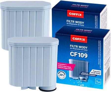 COFFIX Filtr Wody do Ekspresu Philips / Saeco - AquaClean (zamiennik) CF109 x2