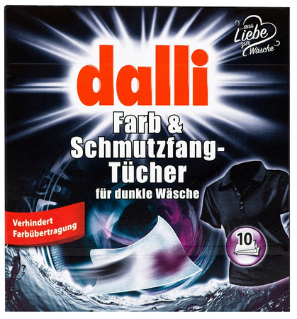 Chusteczki do Prania Ciemnych Tkanin DALLI 10 szt Ochrona Czarnego Koloru