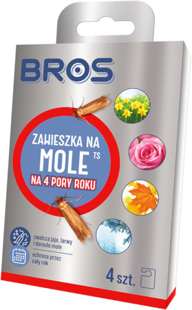 BROS - Zawieszki na Mole 4 Pory Roku: Skuteczna Ochrona Odzieży 4 sztuki