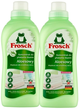 Frosch Ekologiczny Aloesowy Koncentrat Płyn do Płukania Zmiękczania Tkanin 750ml x2