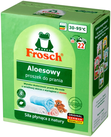 FROSCH Sensitive Aloes Proszek do Prania Hipoalergiczny BIO 1,45kg 22p