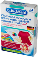 Dr. Beckmann Chusteczki 3w1 do Prania Wyłapujące Kolor i Brud 24 sztuki