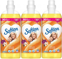 Softlan 3D Ultra Koncentrat Vanila&Orchida Żółty Płyn do Płukania Tkanin 45p DE x3