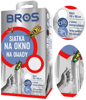 BROS Siatka Ochronna na Okno Przeciw Owadom Samoprzylepna 130x150cm Biała