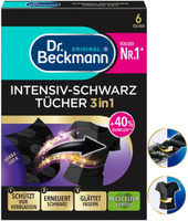 Dr. Beckmann Chusteczki 3w1 do Prania Przywracające Czerń Barwiące 6szt DE