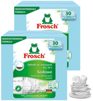 FROSCH Ekologiczne Tabletki do Zmywarki ALLin1 Sodowe Ecolabel Niemieckie 2x30szt
