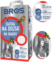 BROS Siatka Zabezpieczająca przed Owadami Moskitiera na Drzwi 140x220 biała