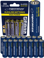 ESPERANZA MOCNE Baterie Alkaliczne AA Długa Żywotność Bez Rtęci i Kadmu x16