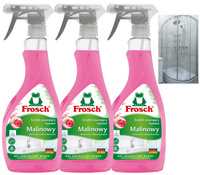 FROSCH Ekologiczny Płyn do Czyszczenia Łazienki Usuwający Kamień Malinowy 500ml x3
