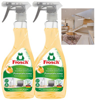 Frosch Płyn do Czyszczenia Mycia Wszystkich Powierzchni Ekranów LED 2x500ml Pomarańczowy
