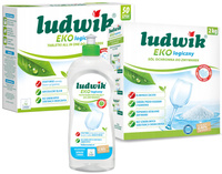 LUDWIK Ekologiczny Tabletki x50, Sól 2kg, Płyn Nabłyszczacz do Zmywarki 500ml
