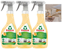 Frosch Płyn do Czyszczenia Mycia Wszystkich Powierzchni Ekranów LED 3x500ml Pomarańczowy