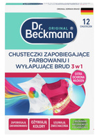 Dr. Beckmann Chusteczki 3w1 do Prania Wyłapujące Kolor Brud x12 sztuk
